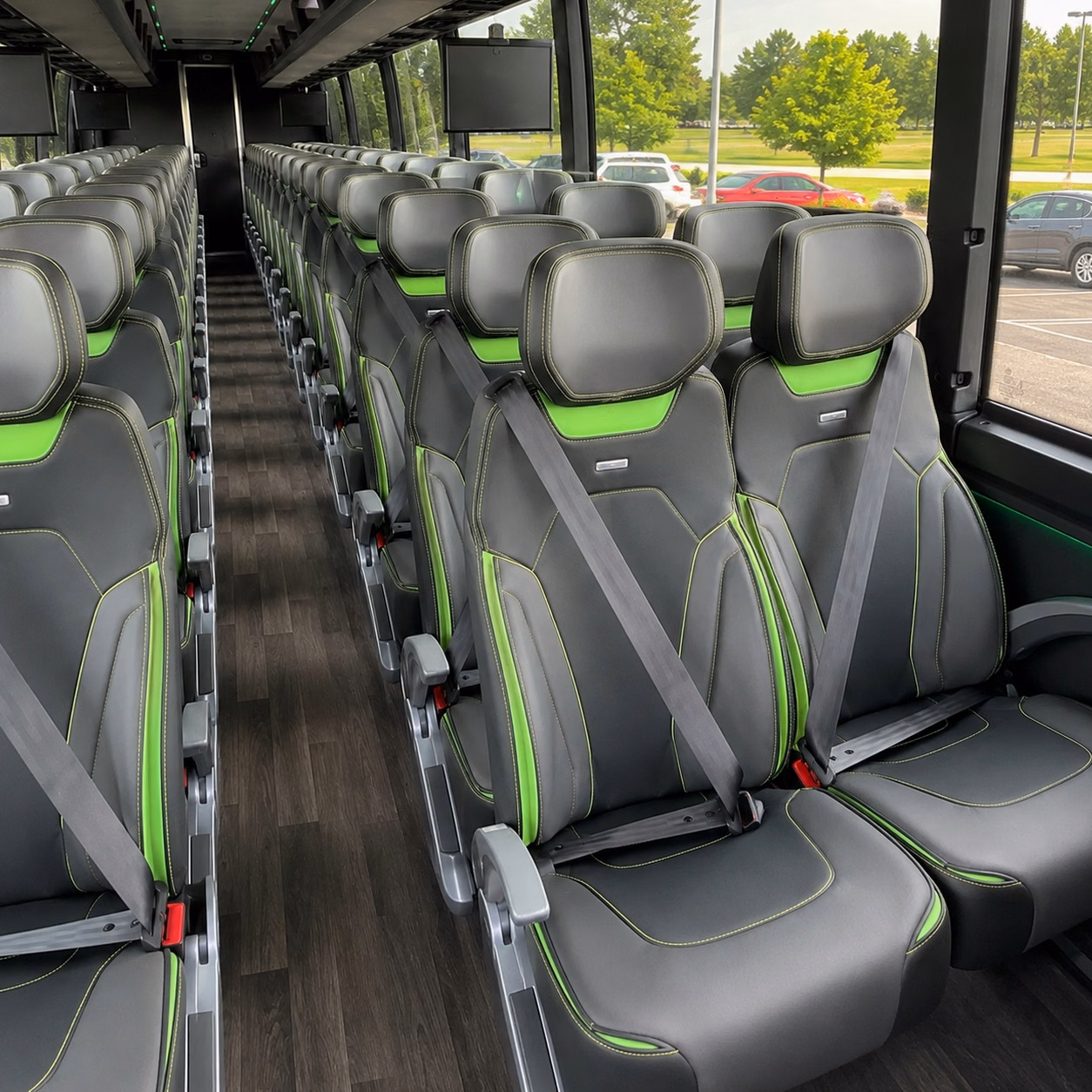 ann arbor charter bus interior
