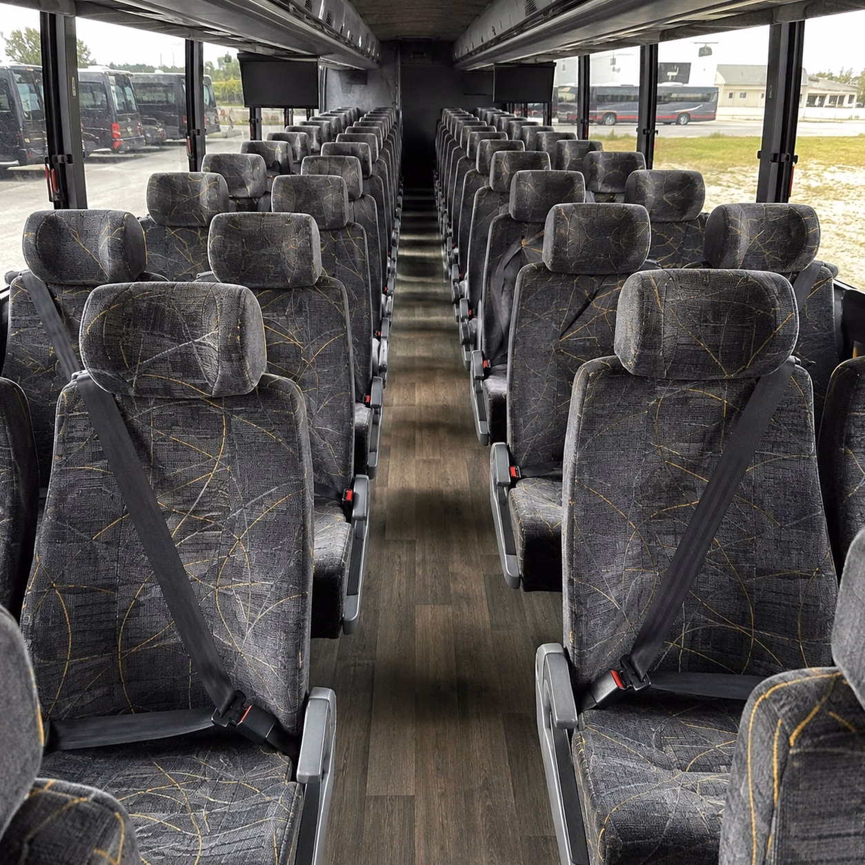ann arbor charter bus rental interior